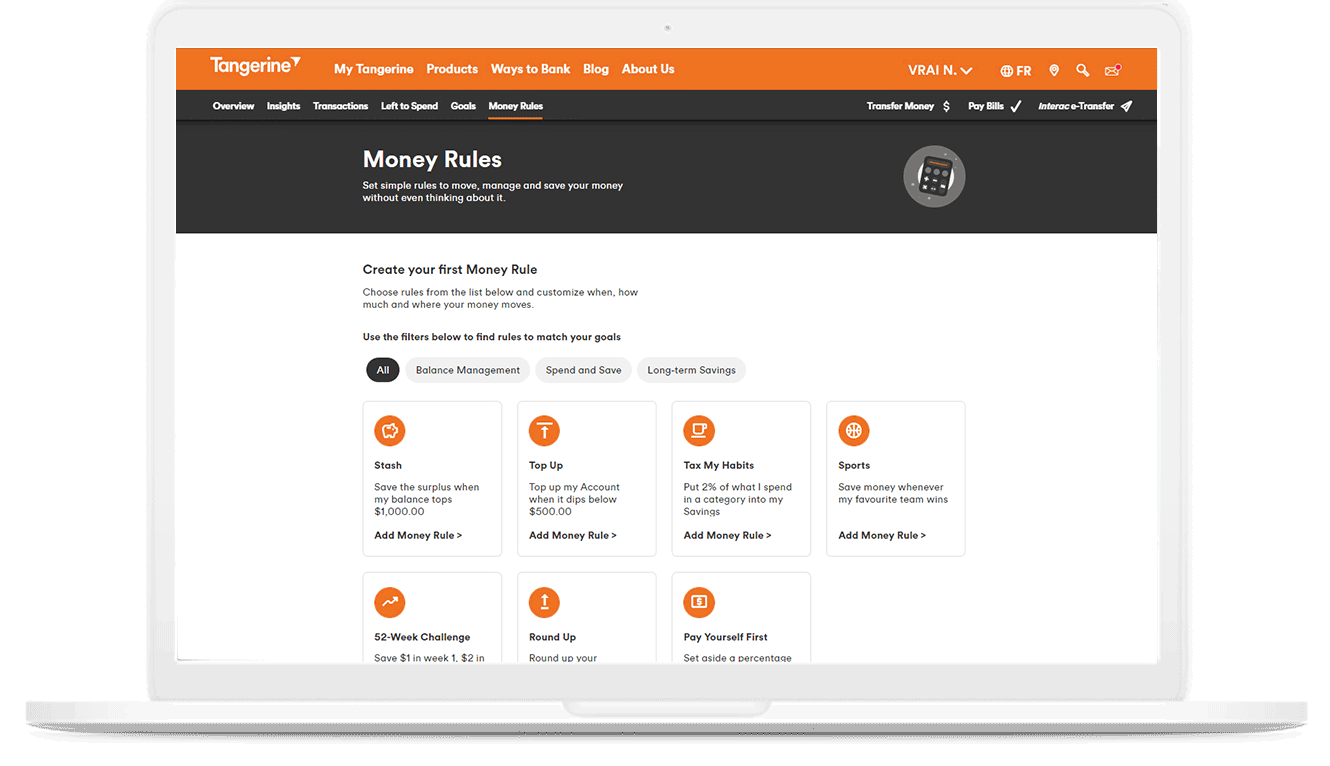 Screenshot of Money Rules