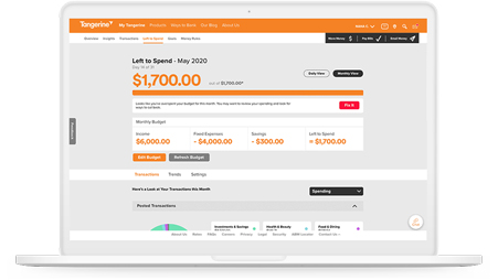Screenshot of Left to Spend, a Money Management Tool