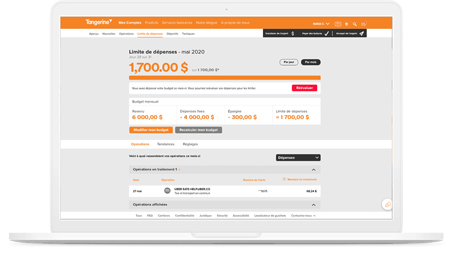 Capture d’écran de Limite de dépenses, un outil de gestion d’argent