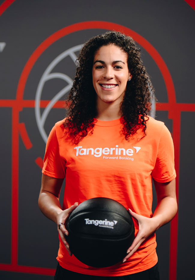 Tangerine partners with WNBA all-star, Kia Nurse, as a Tangerine Champion to help empower communities through youth in sport.