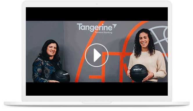 Play video of Gillian Riley, C E O of Tangerine Bank and W N B A player and new Tangerine Champion, Kia Nurse, discuss how girls’ participation in sport helps build leadership, teamwork and decision making skills, opens a modal.